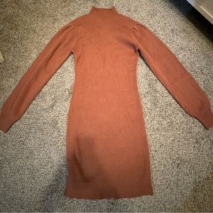 Turtle neck sweater dress